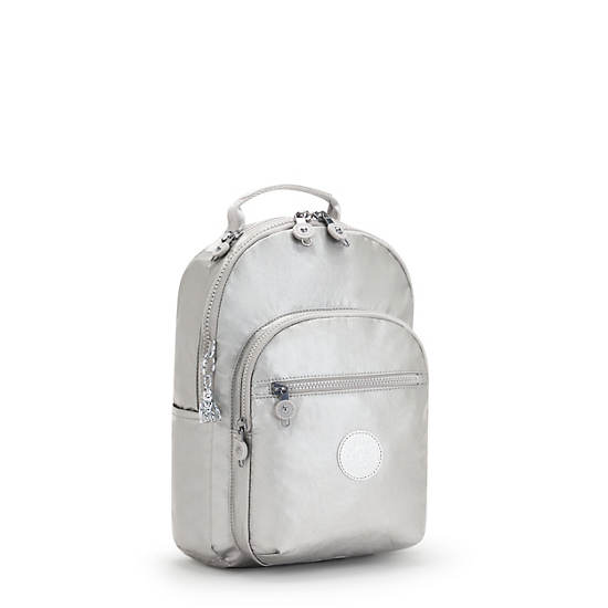 Kipling Seoul Small Metallic Tablet Ryggsäck Silver | SE 1353VR